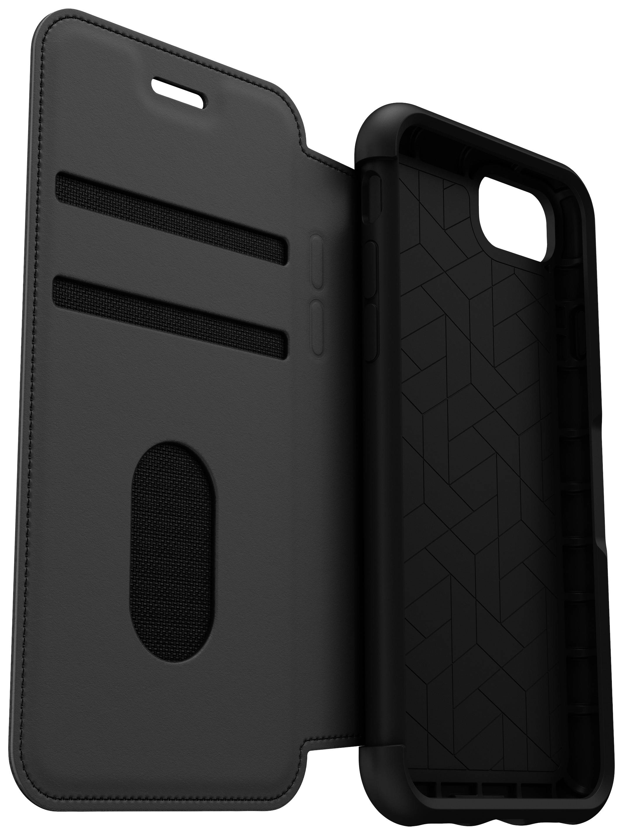 Otterbox Strada Booklet Apple iPhone SE (3rd/2nd gen)/8/7 Schwarz Handy Flip Case, Stoßfest 77-65076