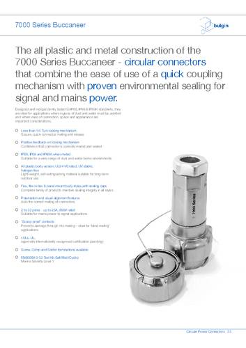 Bulgin PXM7011/10P/CR/0911/SN Rundsteckverbinder 1St.