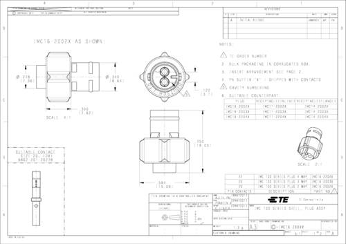 teconnectivity TE Connectivity IMC16-2003X Rundsteckverbinder 1St.