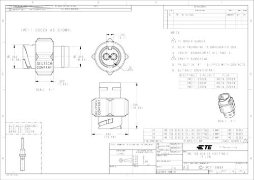 teconnectivity TE Connectivity IMC11-2002X Rundsteckverbinder 1St.