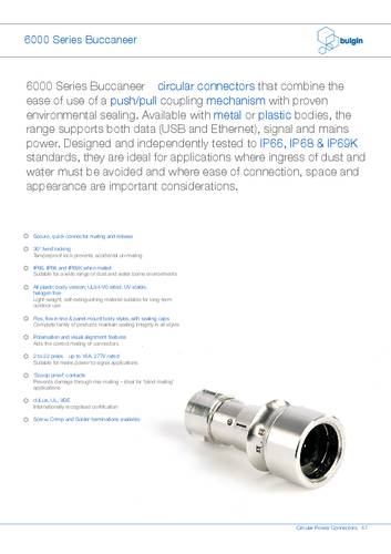 Bulgin PXP6040/A/2M00 Rundsteckverbinder 1St.