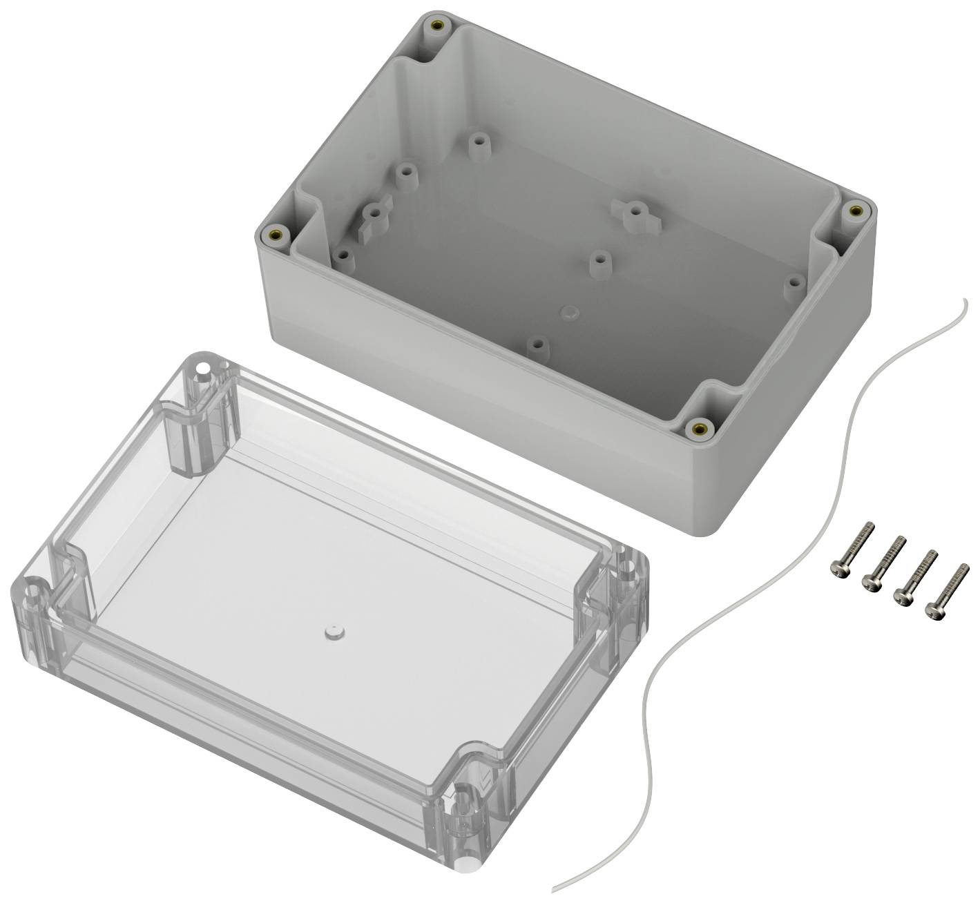 TRU COMPONENTS TC-10860840 Universal-Gehäuse 150 x 100 x 75 ABS-PC Lichtgrau 1St.