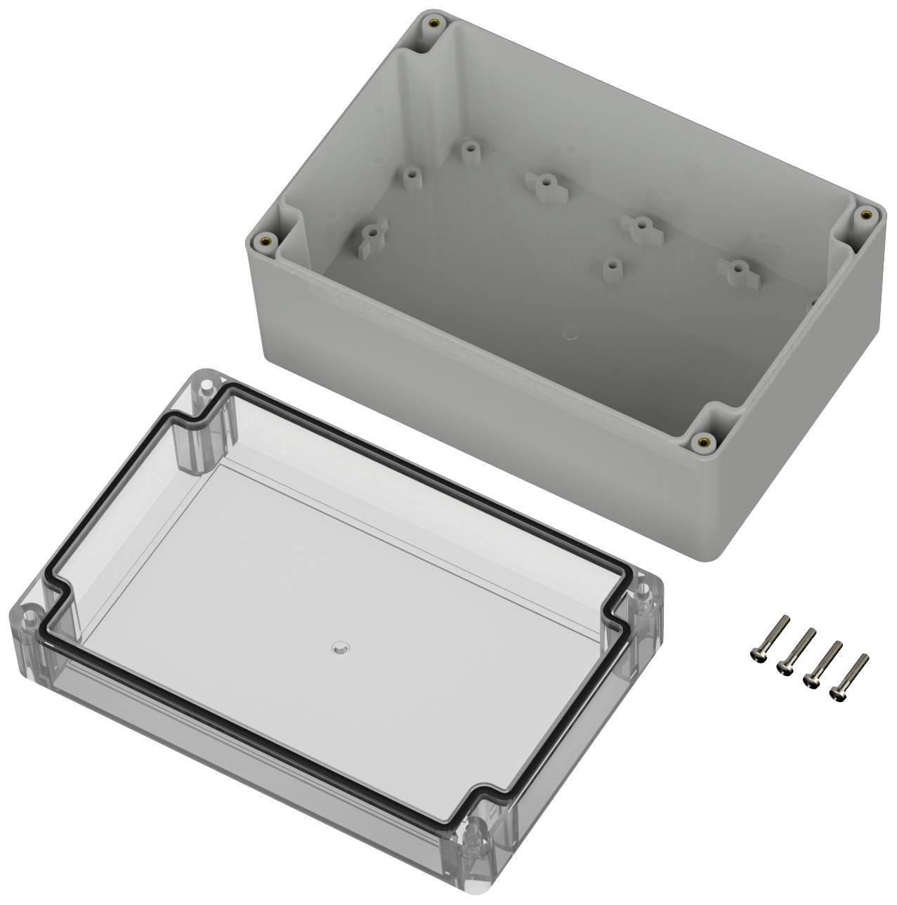 TRU COMPONENTS TC-10860924 Universal-Gehäuse 180 x 120 x 90.30 Polycarbonat Lichtgrau 1St.