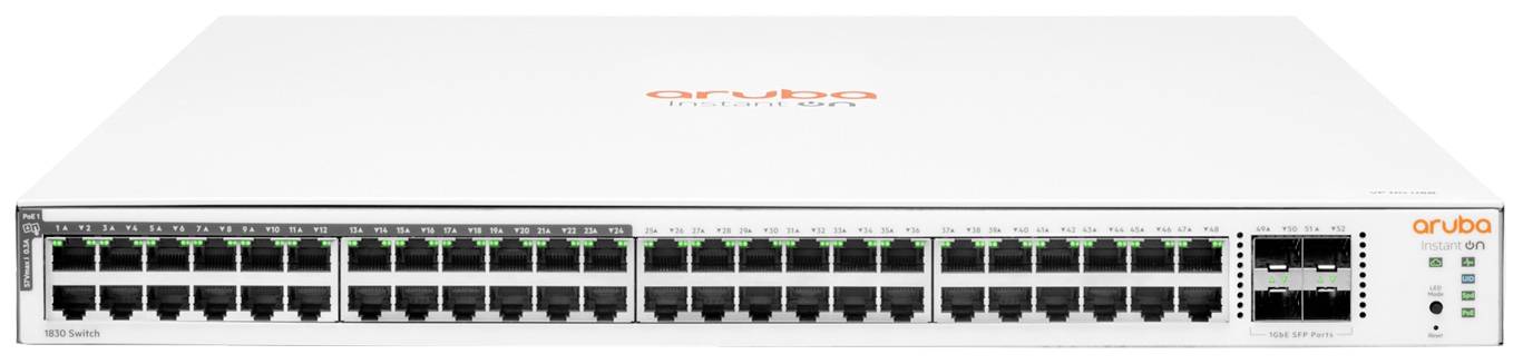 Ein Netzwerk-Switch mit 48 Ethernet-Ports, geeignet für die Datenverarbeitung in Unternehmensnetzwerken.
