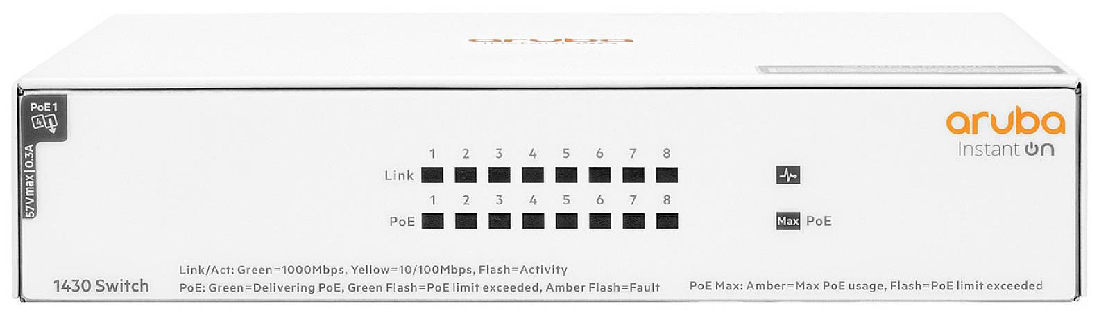 Aruba R8R46A#ABB Netzwerk Switch 8 Port 16 GBit/s