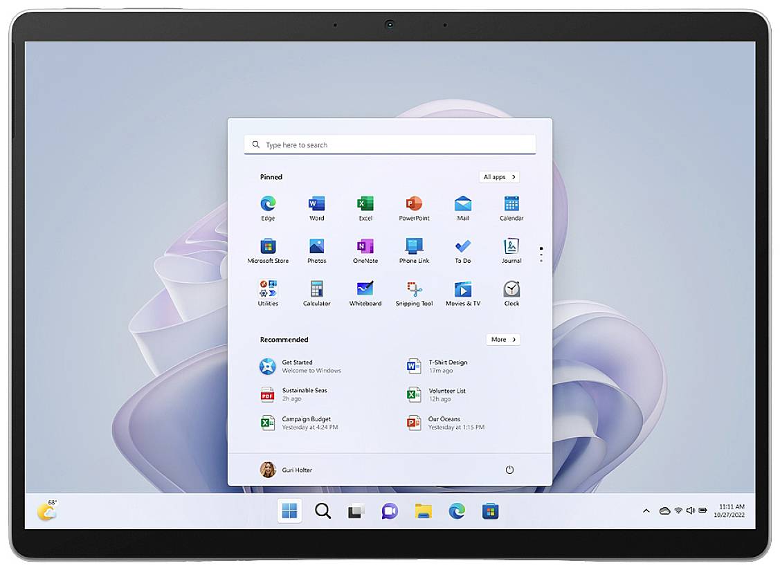 Microsoft Surface Pro 9 WiFi 1 TB Platin Windows®-Tablet 33 cm (13 Zoll) 1.7 GHz Intel® Core™ i7 2880 x 1920 Pixel