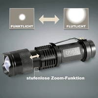 Eaxus Glow-X LED Mini-Taschenlampe mit Gürtelclip batteriebetrieben 300lm 40g Eaxus Glow-X LED Mini-Taschenlampe mit Gürtelclip batteriebetrieben 300lm 40g