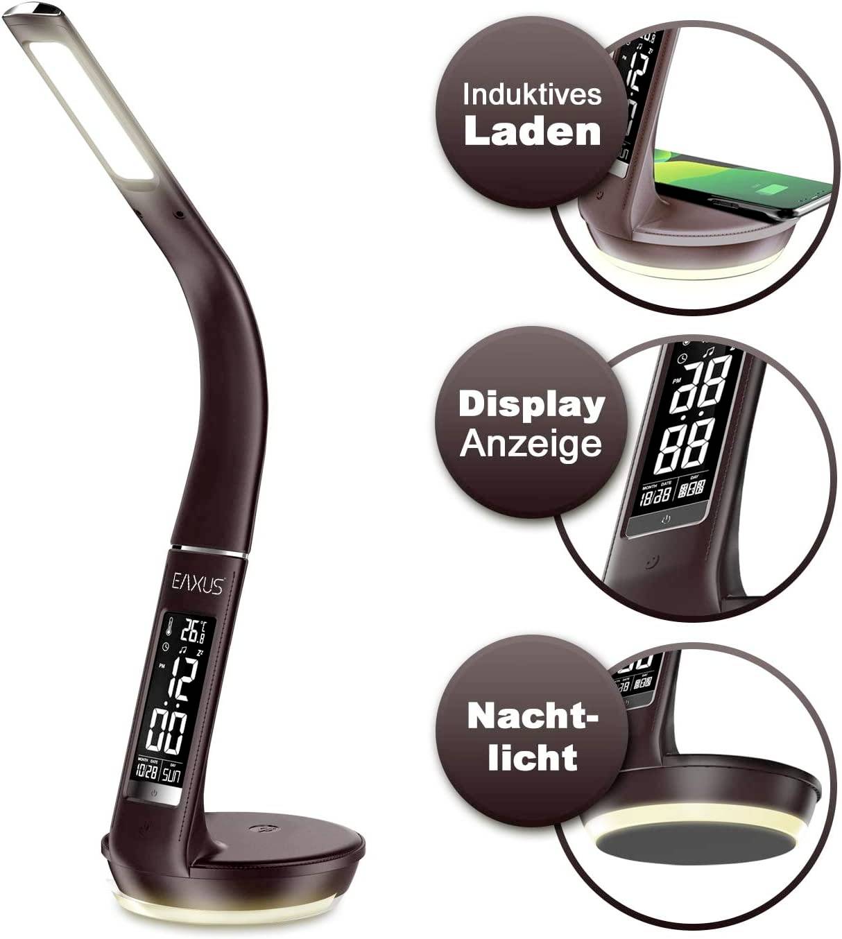 Eaxus 89130 43605 LED-Schreibtischleuchte LED LED fest eingebaut 5 W EEK: C (A - G) Braun