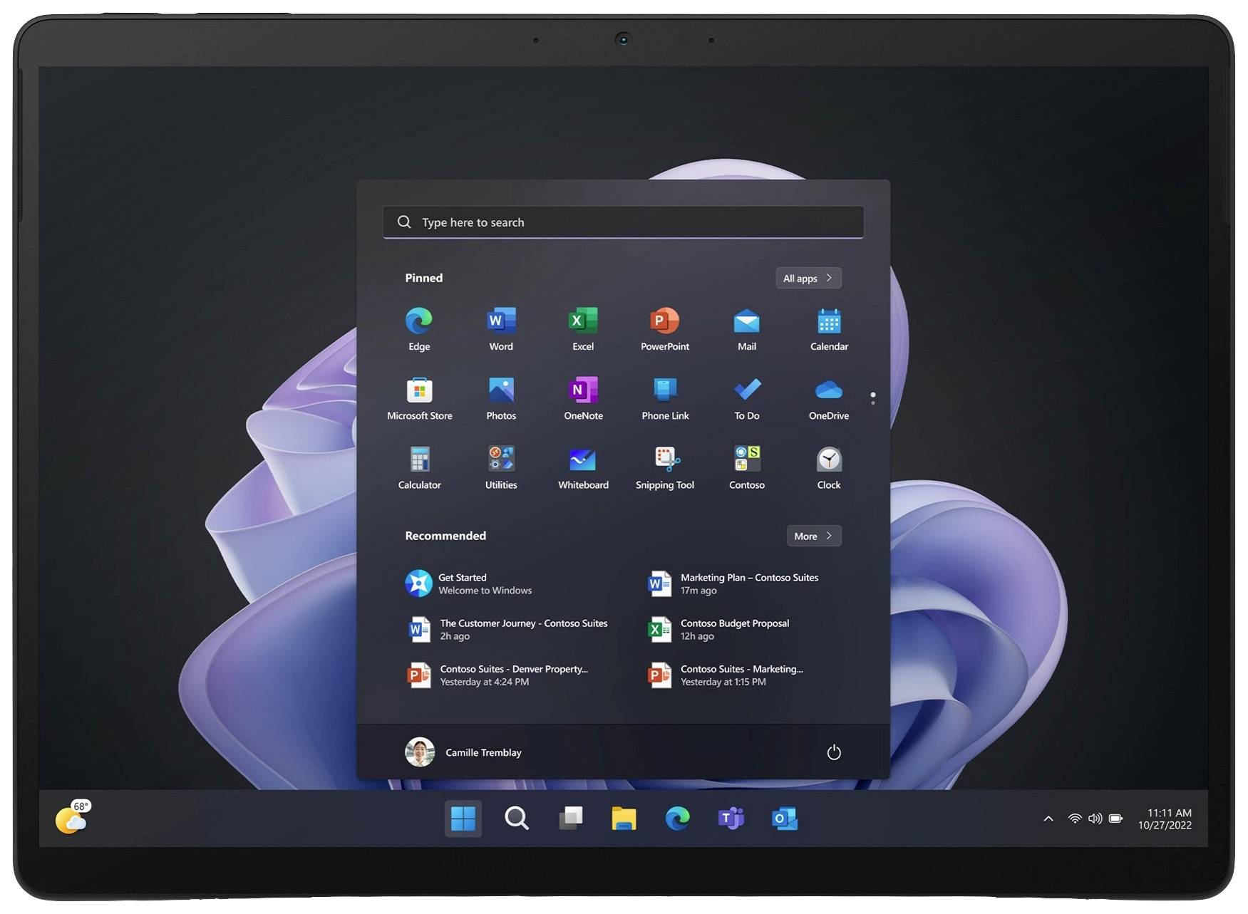 Microsoft Surface Pro 9 WiFi 256 GB Schwarz Windows®-Tablet 33 cm (13 Zoll) 1.6 GHz Intel® Core™