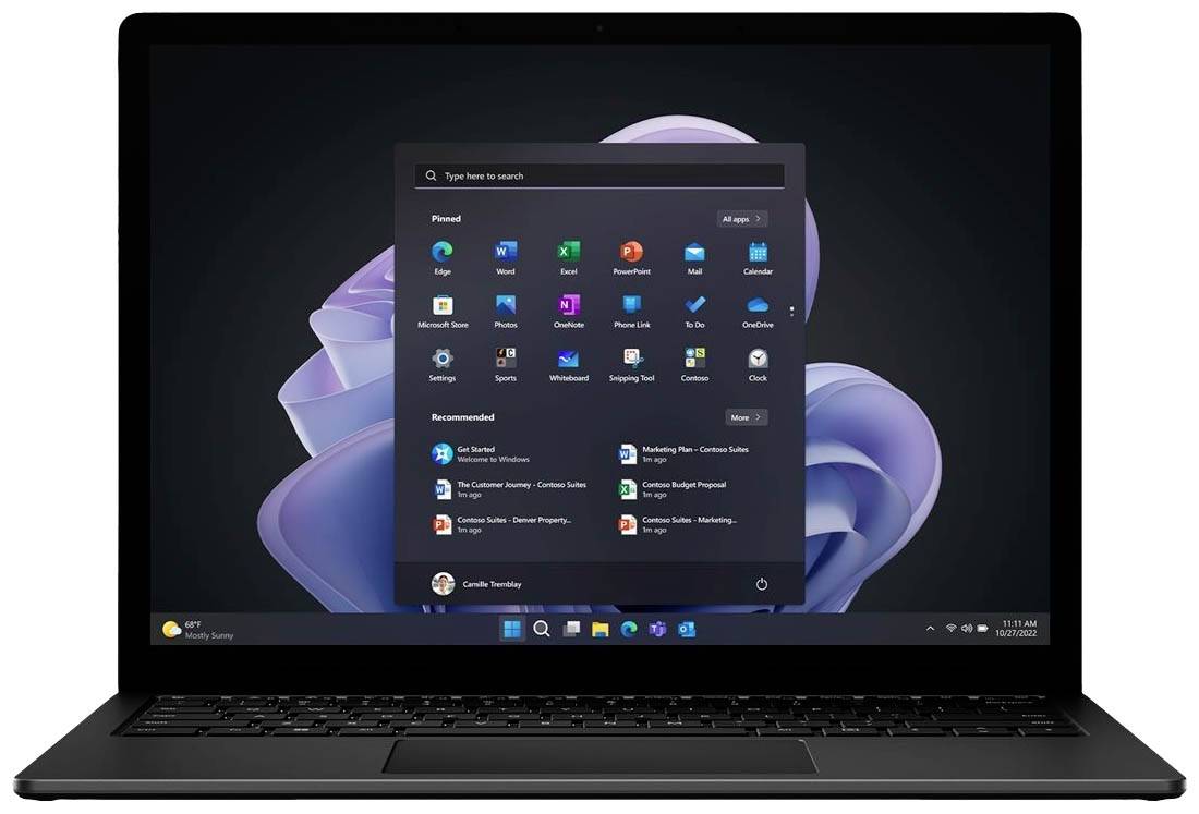 Microsoft Notebook Surface Laptop 5 34.3 cm (13.5 Zoll) Intel® Core™ i5 i5-1245U 8 GB RAM 512 GB SSD Deutsch, QWERTZ Matt Schwarz R1U-000