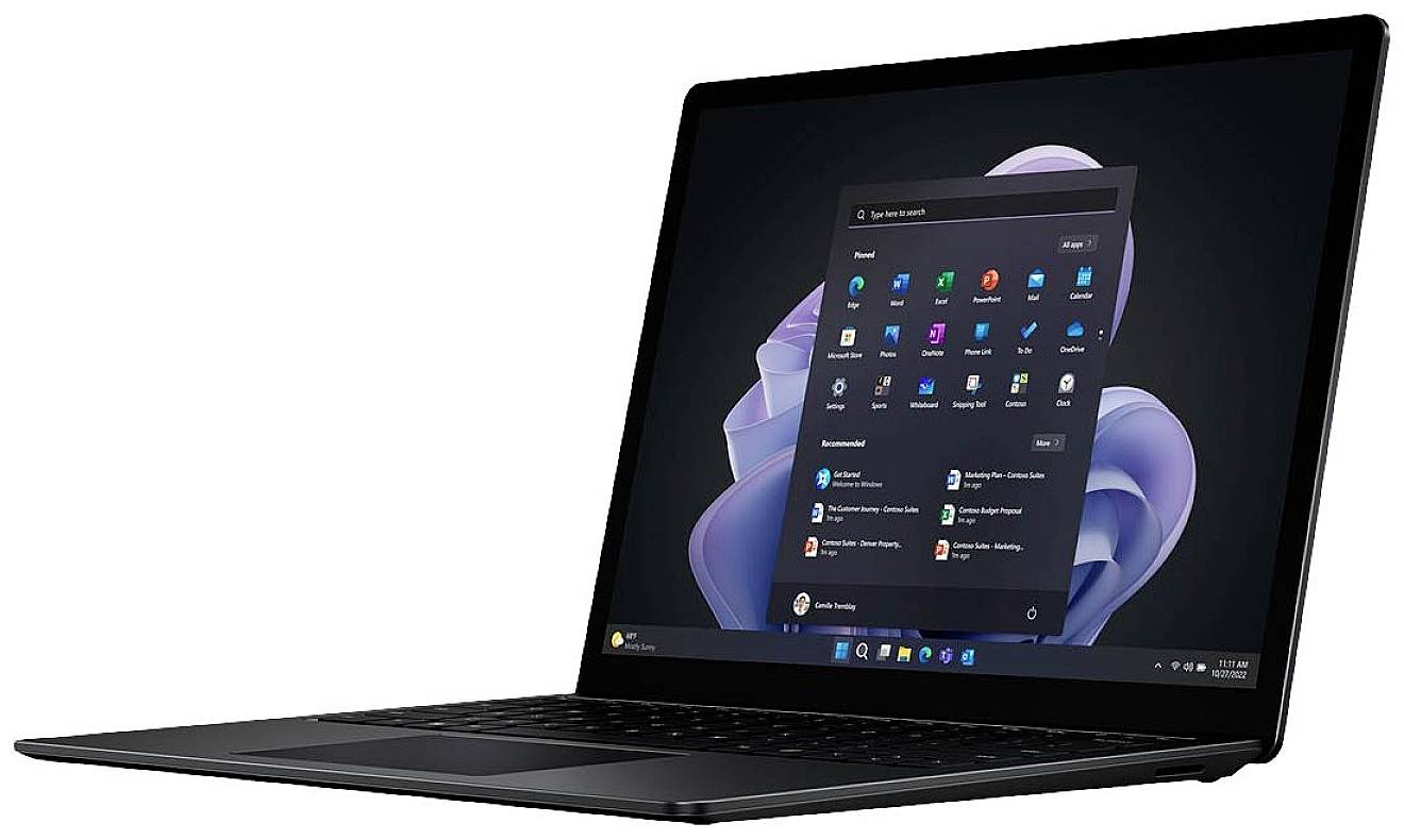 Microsoft Notebook Surface Laptop 5 34.3 cm (13.5 Zoll) Intel® Core™ i5 i5-1245U 8 GB RAM 512 GB SSD Deutsch, QWERTZ Matt Schwarz R1U-000
