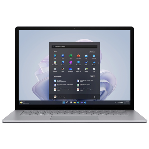 Microsoft Notebook Surface Laptop 5 38.1cm (15 Zoll) Intel® Core™ i7 i7-1265U 16GB RAM 256GB SSD Intel Iris Xe Win 11 Pro Platin