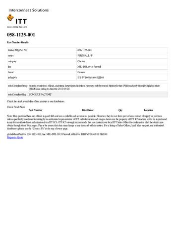 ITT 058-1125-001 Rundsteckverbinder 1St.