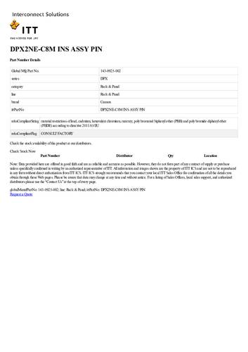 ITT 143-0925-002 Rundsteckverbinder 1St.