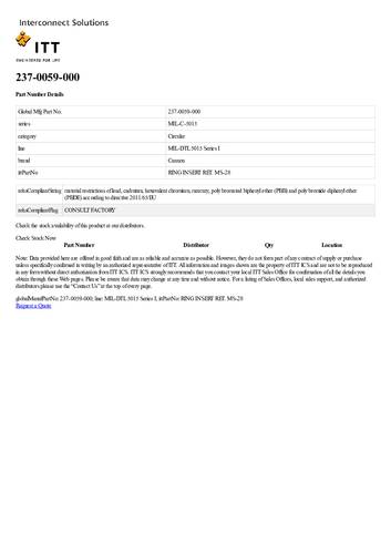 ITT 237-0059-000 Rundsteckverbinder 1St.