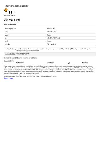 ITT 304-0214-000 Rundsteckverbinder 1St.