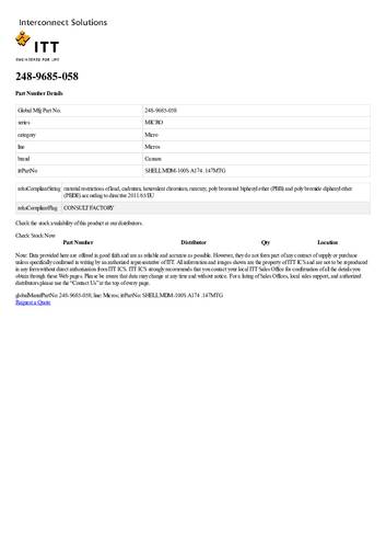 ITT 248-9685-058 Rundsteckverbinder 1St.