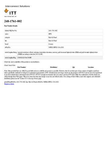 ITT 248-1761-002 Rundsteckverbinder 1St.