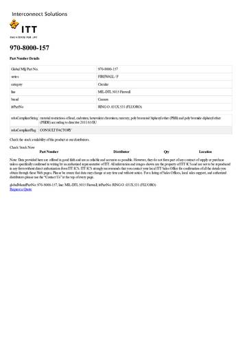 ITT 970-8000-157 Rundsteckverbinder 1St.