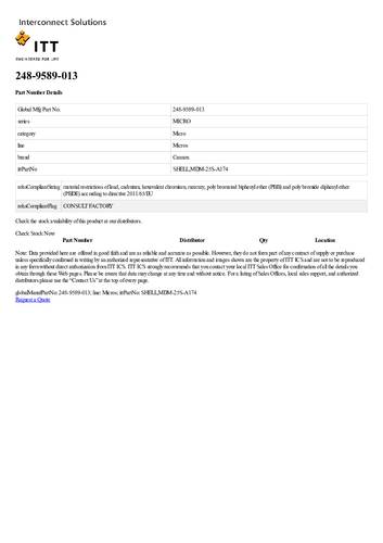 ITT 248-9589-013 Rundsteckverbinder 1St.