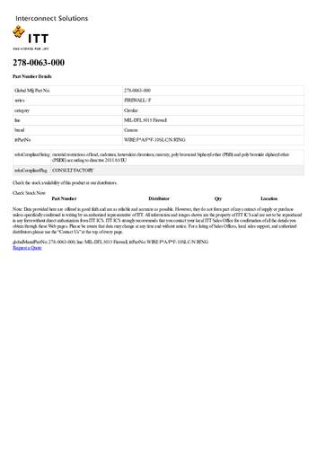 ITT 278-0063-000 Rundsteckverbinder