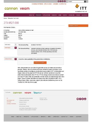 ITT 273-9527-000 Rundsteckverbinder