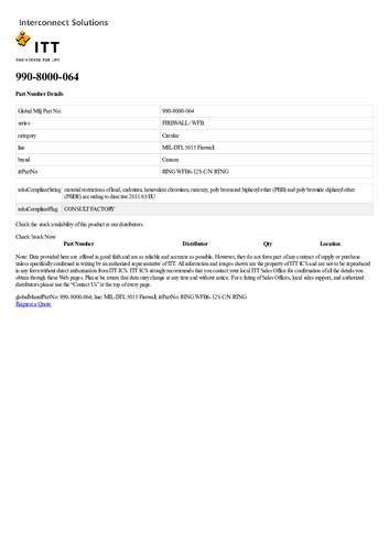 ITT 990-8000-064 Rundsteckverbinder