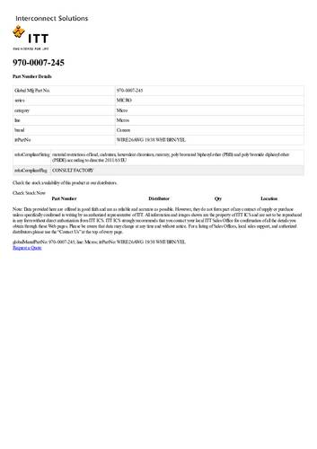 ITT 970-0007-245 Rundsteckverbinder