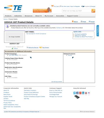 teconnectivity TE Connectivity 103414-107 Rundsteckverbinder Box