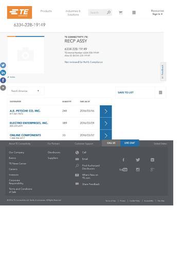 teconnectivity TE Connectivity 6334-228-19149 Rundsteckverbinder Package 1St.