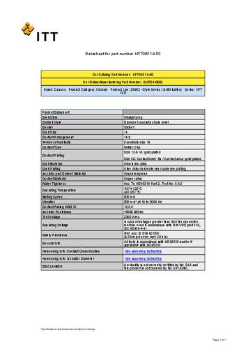 ITT KPT06F14-5S Rundsteckverbinder 1St.