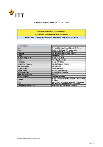 ITT 155143-1000 Rundsteckverbinder 1St.
