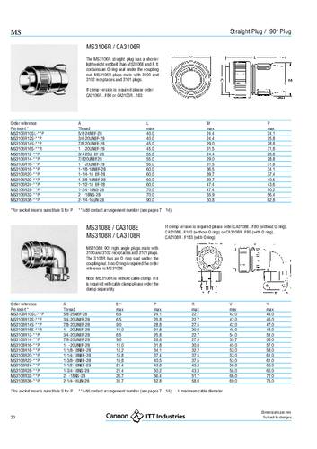 ITT MS3108R10SL3S Rundsteckverbinder 1St.