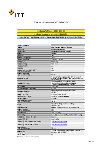 ITT 024229-0004 Rundsteckverbinder 1St.