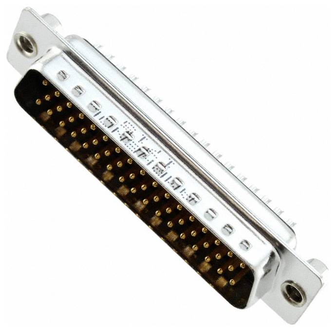 Ein Nahaufnahmebild eines versilberten 36-poligen Centronics-Steckers, der für Peripheriegeräte wie Drucker verwendet wird, zeigt seine Stiftanordnung.