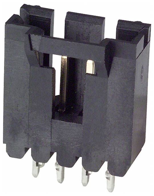 Ein blauer rechteckiger Kondensator mit zwei Metalldrähten, die sich von der Unterseite erstrecken.