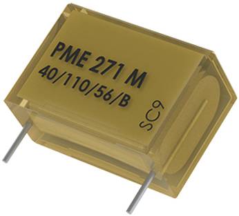 Ein rechteckiger Kondensator mit der Bezeichnung „PME 271 M 40/110/56/B