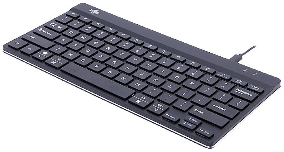 R-GO Tools Compact Break Kabelgebunden Tastatur US-Englisch, QWERTY Schwarz Ergonomisch