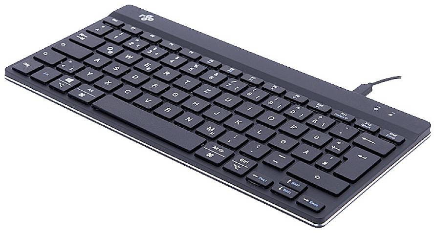 R-GO Tools Compact Break Kabelgebunden Tastatur Deutsch, QWERTZ Schwarz Ergonomisch