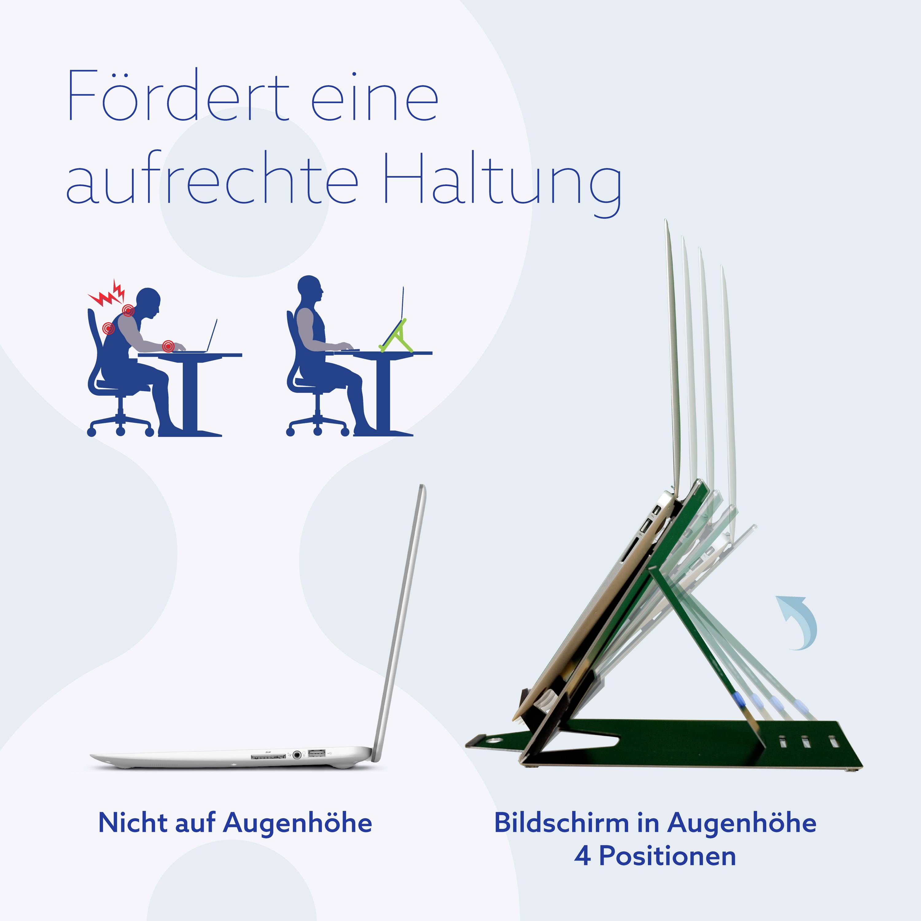 R-GO Tools Riser Duo Notebook-Ständer höhenverstellbar