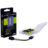 Verico LoopEnergy AA USB-C® 2550mWh USB-C® Akku Li-Ion 1700 mAh 1.5V 2St. Verico LoopEnergy AA USB-C® 2550mWh USB-C® Akku Li-Ion 1700 mAh 1.5V 2St.