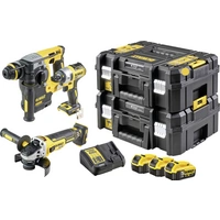 DEWALT DCK305P3T-QW Akku-Schlagschrauber, Akku-Bohrhammer, Akku-Winkelschleifer 18 V 5.0 Ah Li-Ion DEWALT DCK305P3T-QW Akku-Schlagschrauber, Akku-Bohrhammer, Akku-Winkelschleifer 18 V 5.0 Ah Li-Ion