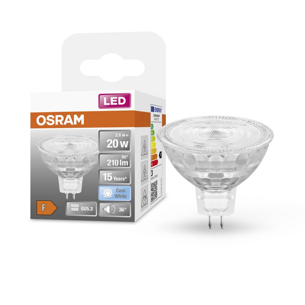 OSRAM HOMELIGHTING 4058075796775 LED EEK F (A - G) GU5.3 2.1 W = 20 W Neutralweiß (Ø x H) 50 mm x 44 mm 1 St.
