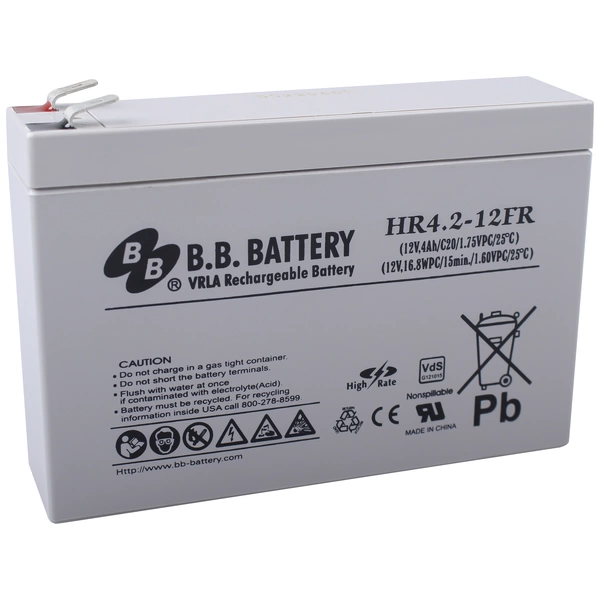 Bedifol B.B. HR4.2-12FR-VDS HR4.2-12FR Bleiakku 12V 4200 mAh Blei-Vlies (AGM) (B x H x T) 140 x 100 x 39mm Flachstecker 6.35mm Bedifol B.B. HR4.2-12FR-VDS HR4.2-12FR Bleiakku 12V 4200 mAh Blei-Vlies (AGM) (B x H x T) 140 x 100 x 39mm Flachstecker 6.35mm