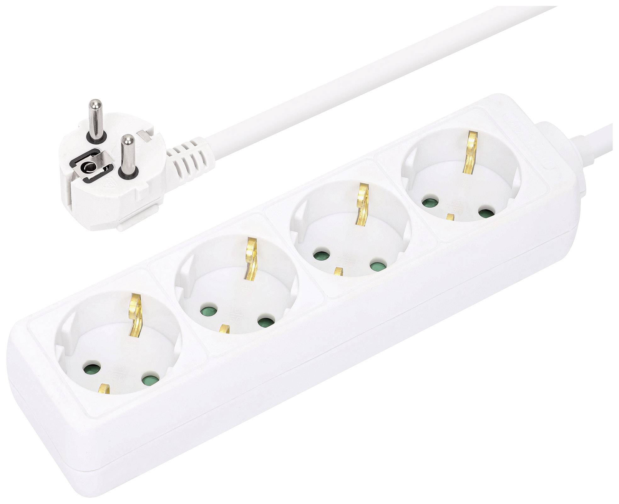 Manhattan 167802 Steckdosenleiste Weiß Schutzkontakt 1St.