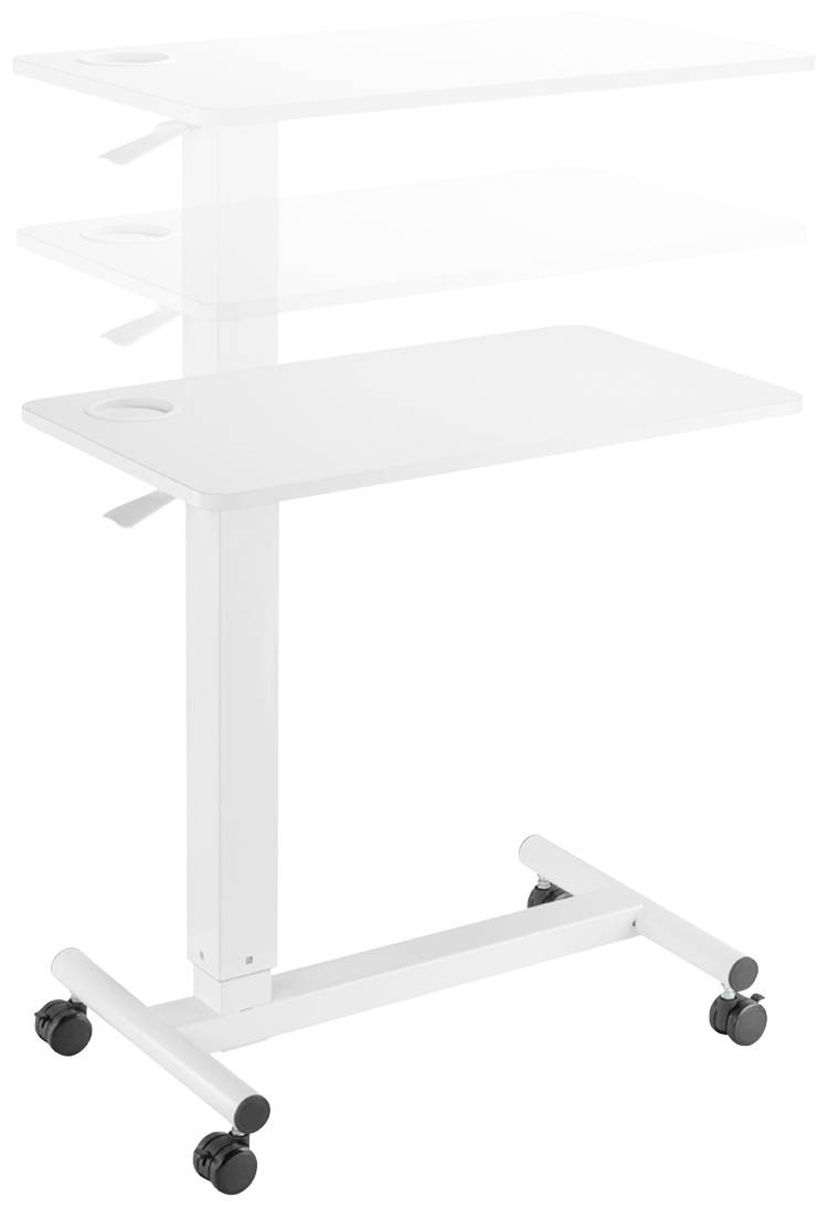 Überbetttischwagen mit Gasdruckfeder, rollbar, höhenverstell. EO0041
