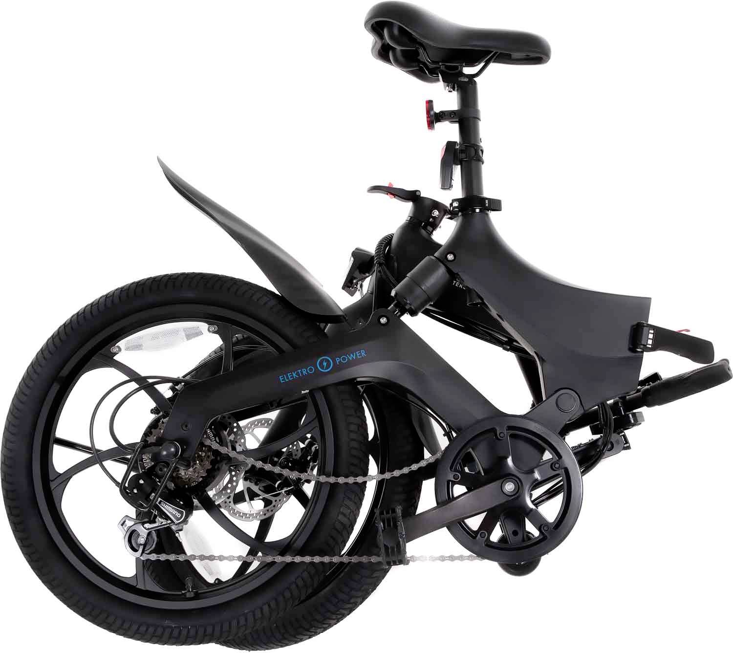 SXT Scooters Velox Max E-Bike mit Trittantrieb Schwarz Li-Ion 7.8Ah mit herausnehmbaren Akku, Rahmen klappbar