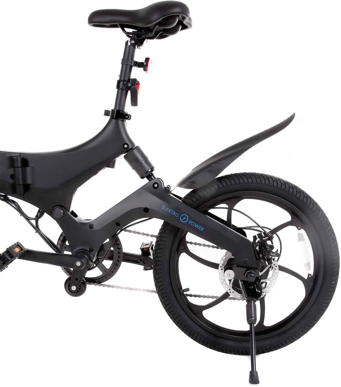 SXT Scooters Velox Max E-Bike mit Trittantrieb Schwarz Li-Ion 7.8Ah mit herausnehmbaren Akku, Rahmen klappbar