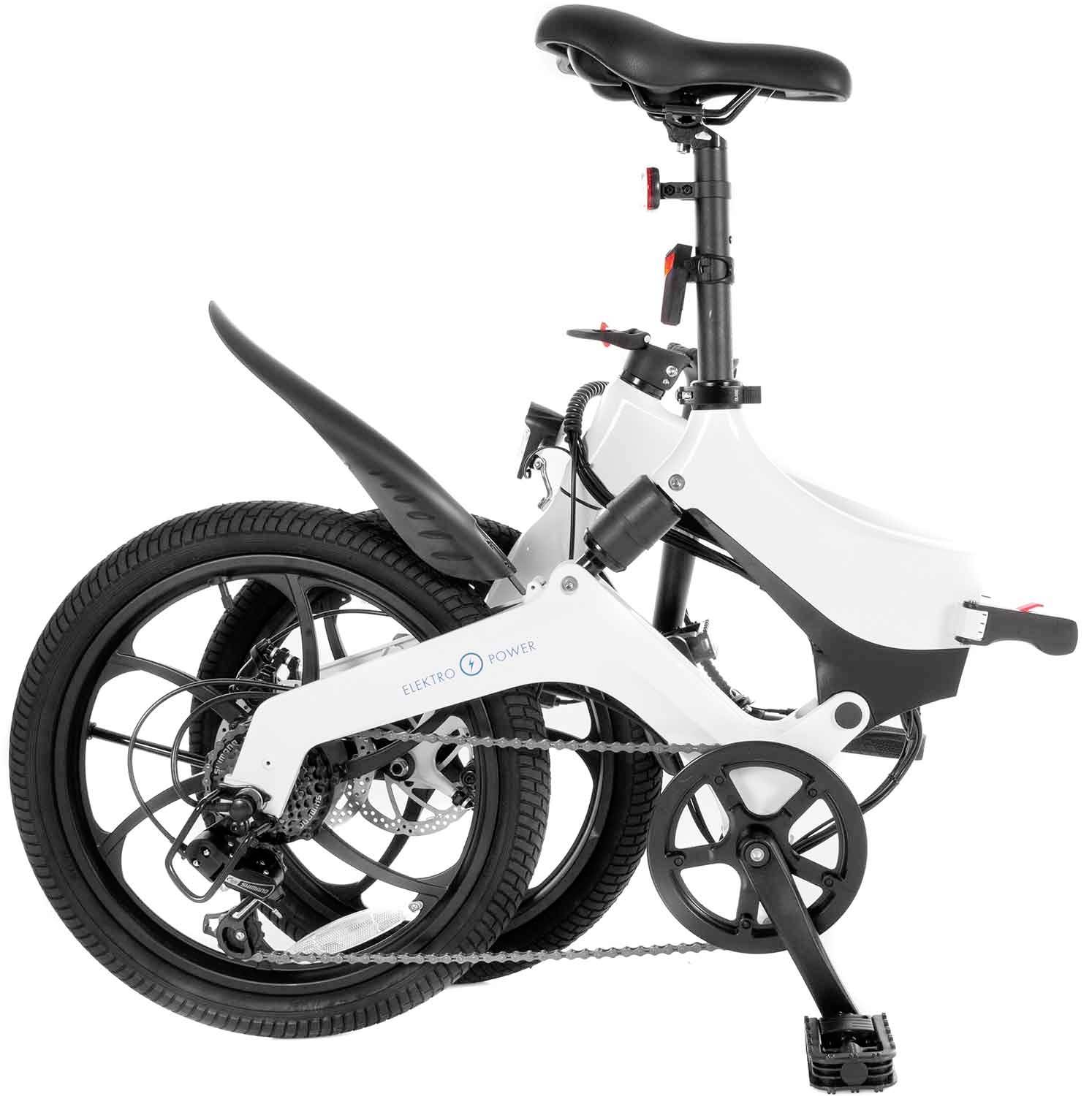 SXT Scooters Velox Max E-Bike mit Trittantrieb Weiß Li-Ion 7.8Ah Rahmen klappbar, mit herausnehmbaren Akku