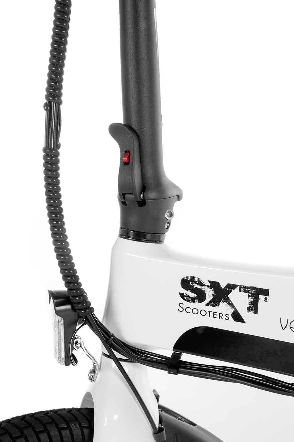 SXT Scooters Velox Max E-Bike mit Trittantrieb Weiß Li-Ion 7.8Ah Rahmen klappbar, mit herausnehmbaren Akku